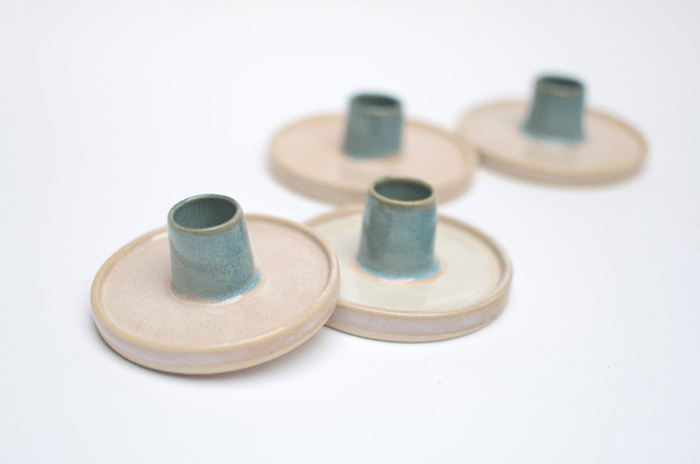 Candle Holder Ocean Blue