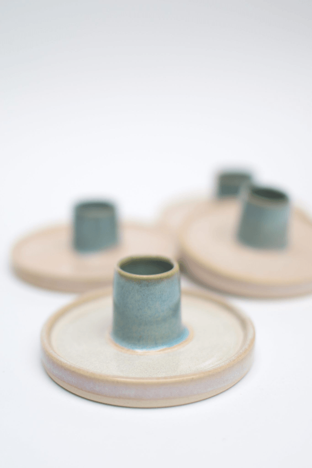 Candle Holder Ocean Blue
