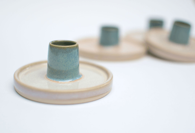 Candle Holder Ocean Blue