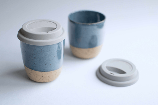 Travel cup - Large Speckled Deep Blue