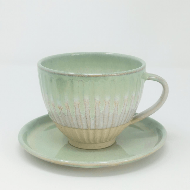 Teacup & Saucer - Coastline Green