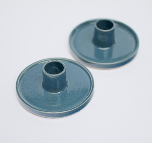 Candle Holder in Deep Blue