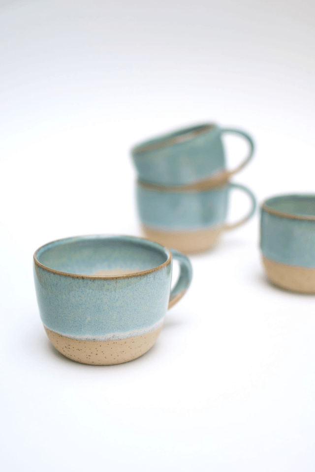 Coffee Cup Curved Ocean Blue 
