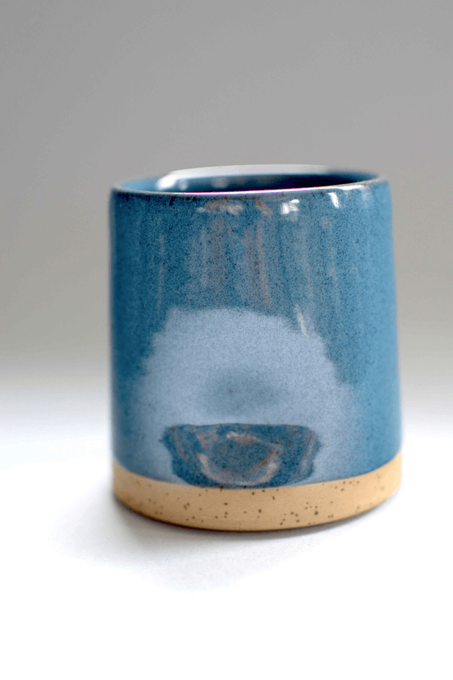 Thumbprint Tumbler - Speckled Deep Blue