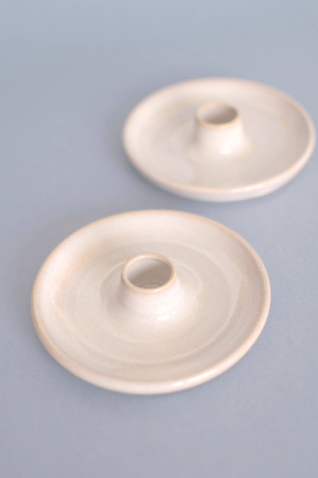 Candle Holder in Shell Pink