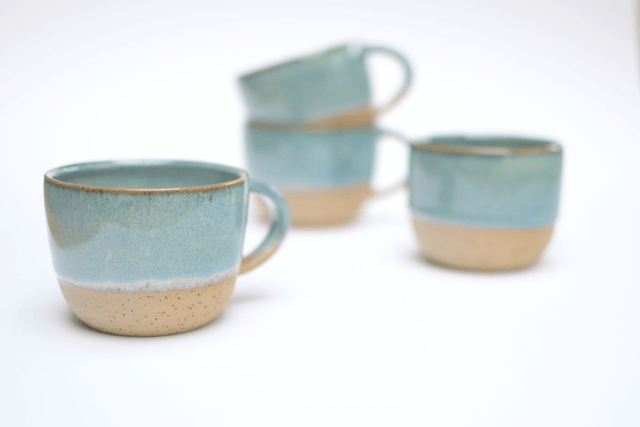 Coffee Cup Curved Ocean Blue 