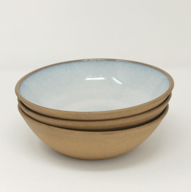 Medium toasted stoneware bowl - Daybreak glaze