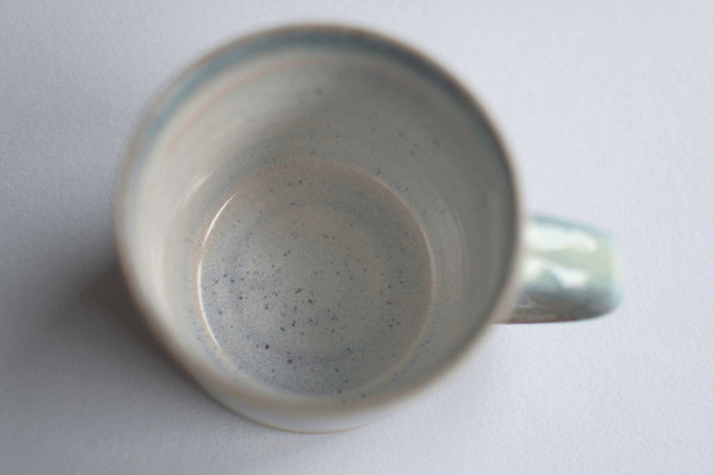 Coffee Cup - straight speckled Ocean Blue 