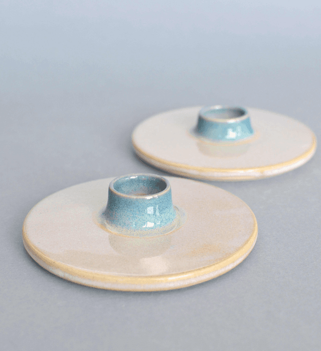 Candle Holder in Ocean Blue