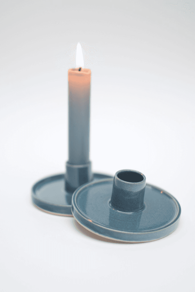 Candle Holder in Deep Blue