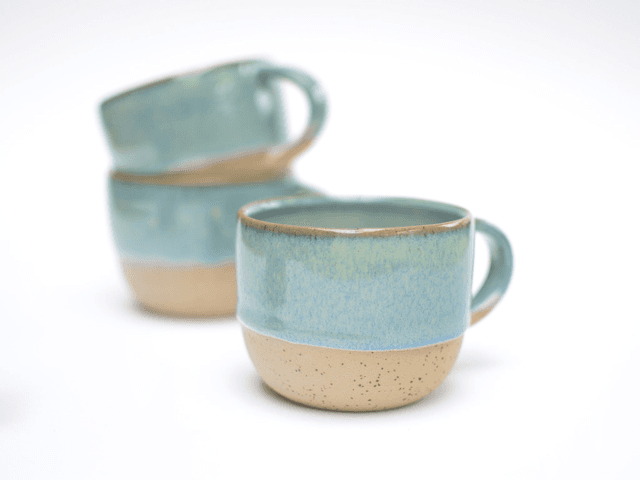 Coffee Cup Curved Ocean Blue 